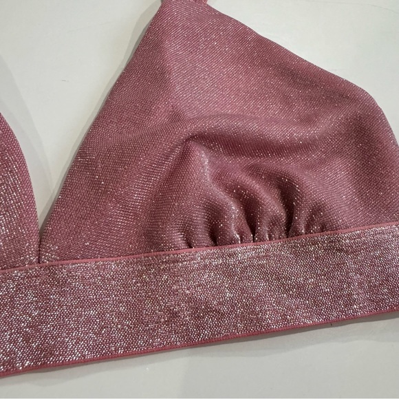 Colsie Pink Metallic Shimmer Bralette - Picture 3 of 7